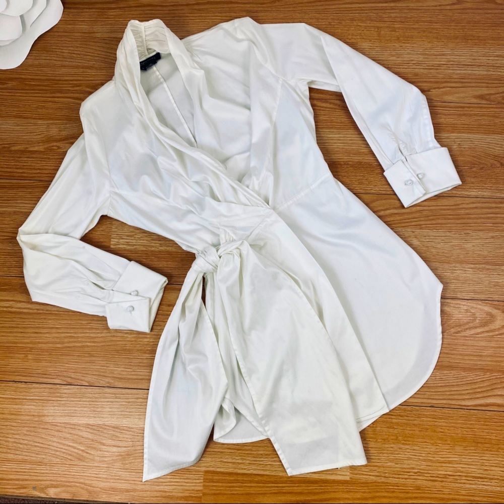 Etcetera Long Sleeve Wrap Blouse Tunic Size 8